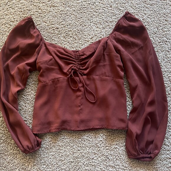 Abercrombie & Fitch Tops - Abercrombie & Fitch Rust Red Brown Blouse Size S